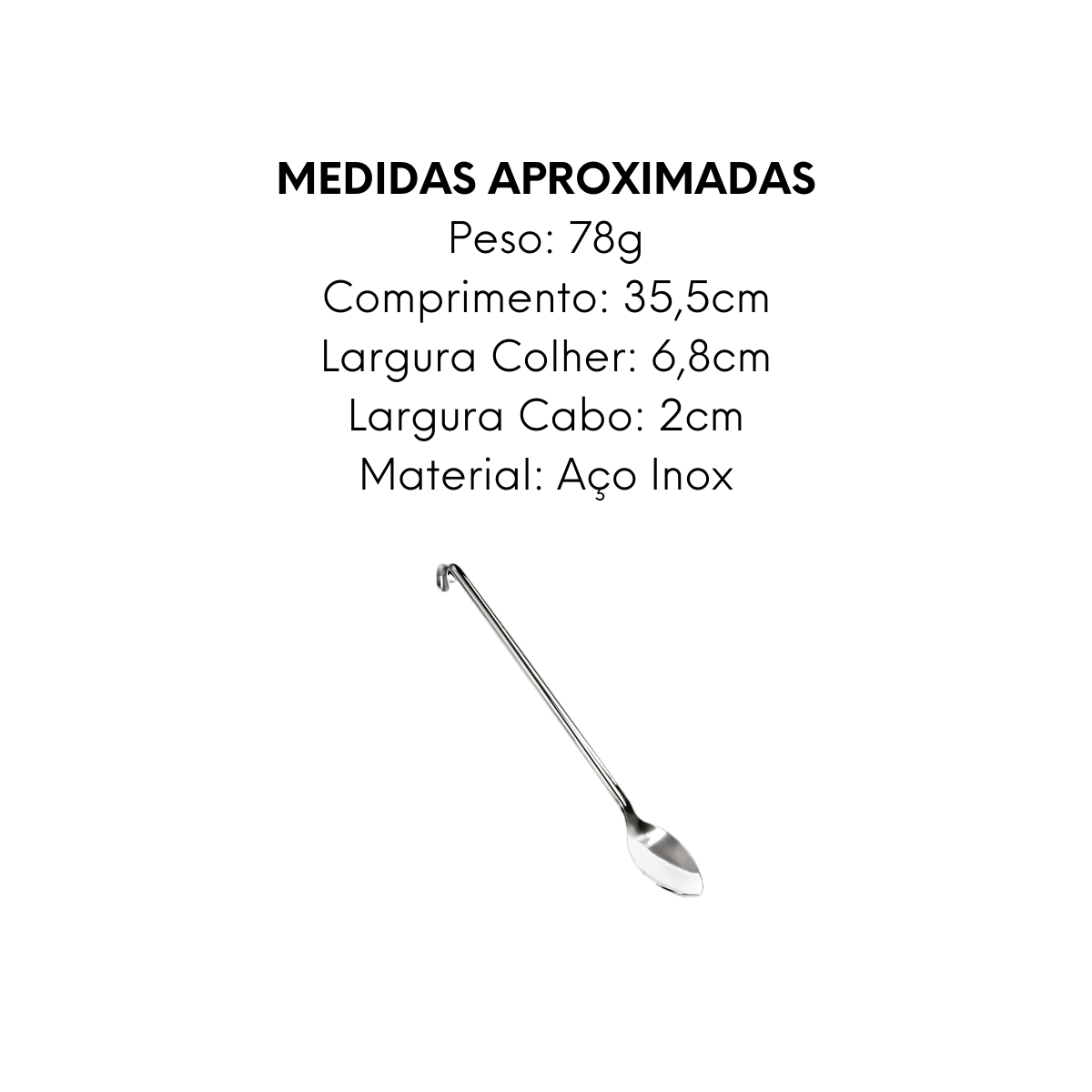 Colher de Servir em Aço Inox 35,5cm - A Gourmet