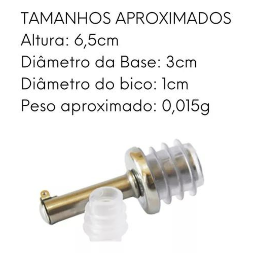 Bico Dosador Reto Para Azeite em Aço Inox Alissan