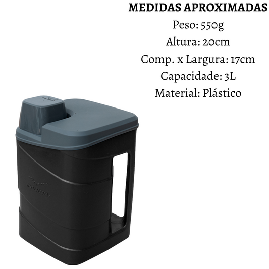 Garrafa Térmica Maratona Preto 3L Invicta