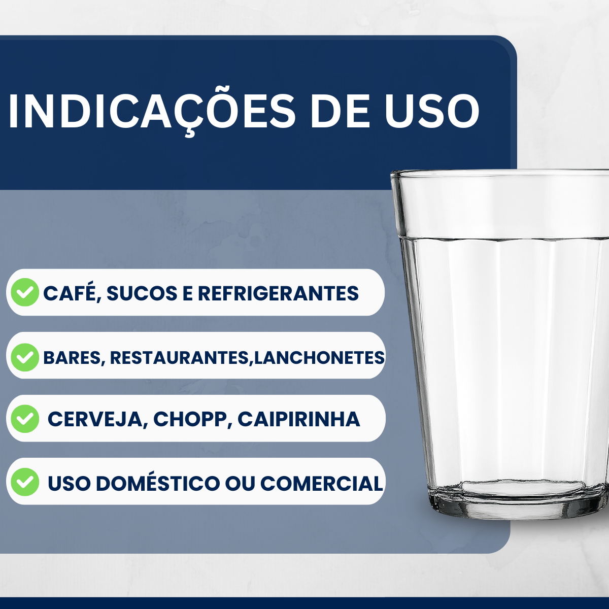 Copo Americano 190ml de Vidro