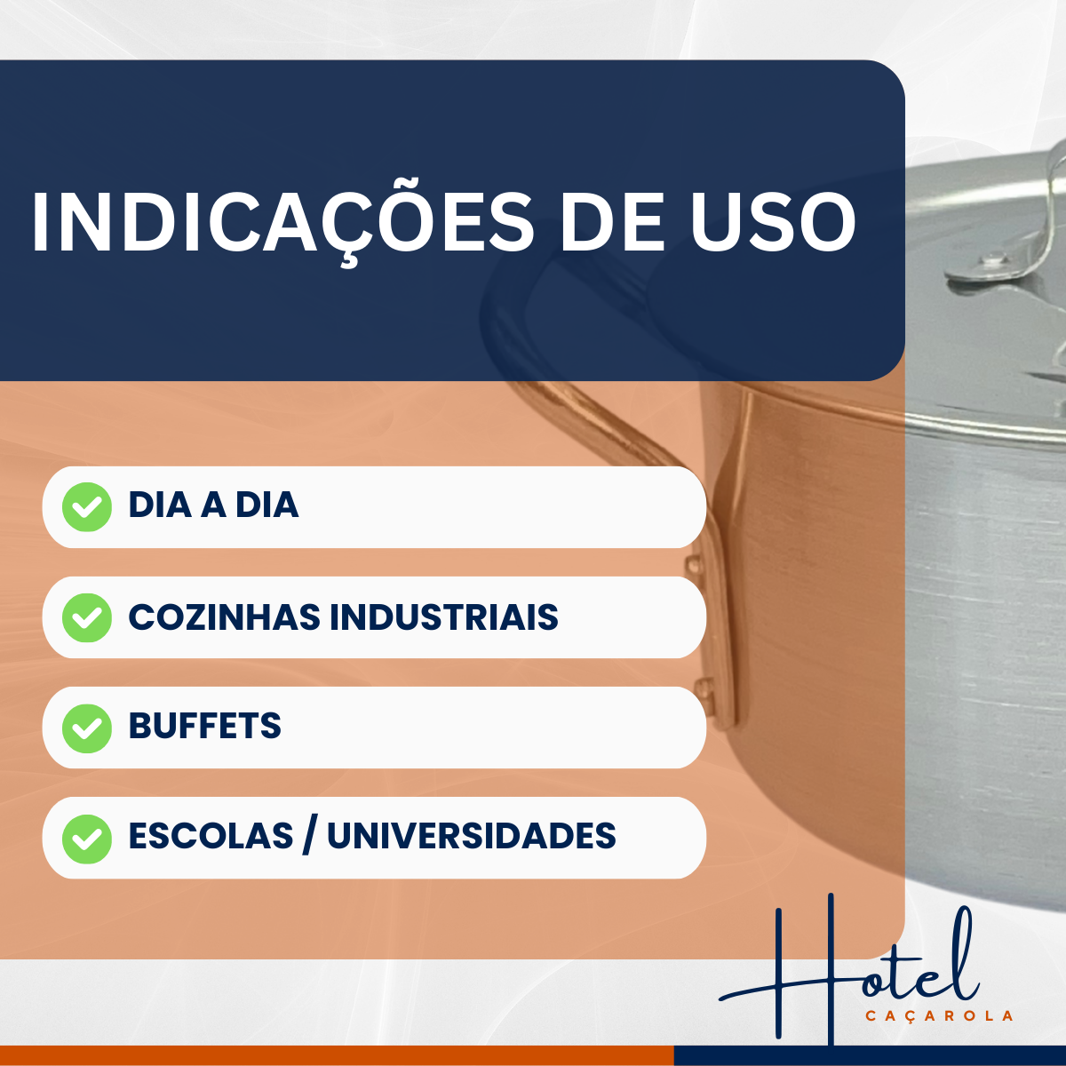 Caçarola Hotel Reta N20 Aluminio - A Gourmet