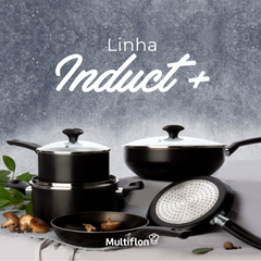Frigideira Induct+ N22 de Aço Inox e Cabo Baquelite - A Gourmet