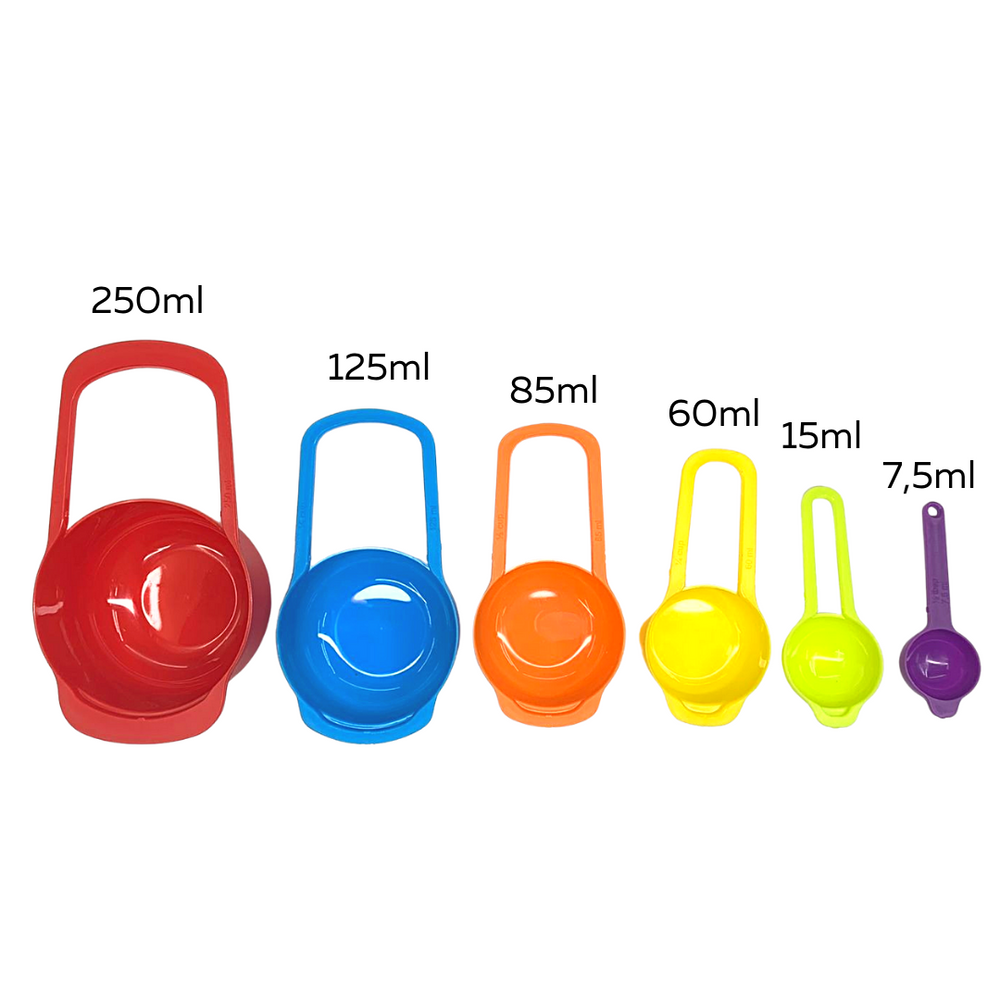 Jogo Colher De Medidas Colors Colorido 6pçs Infinite