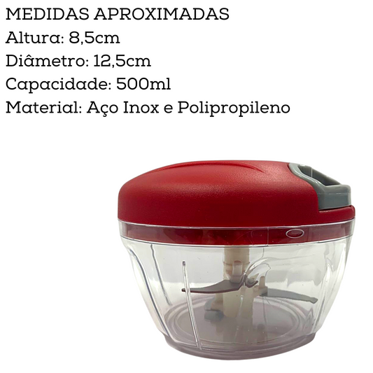 Processador De Alimentos Manual Alho Cebola 500ml