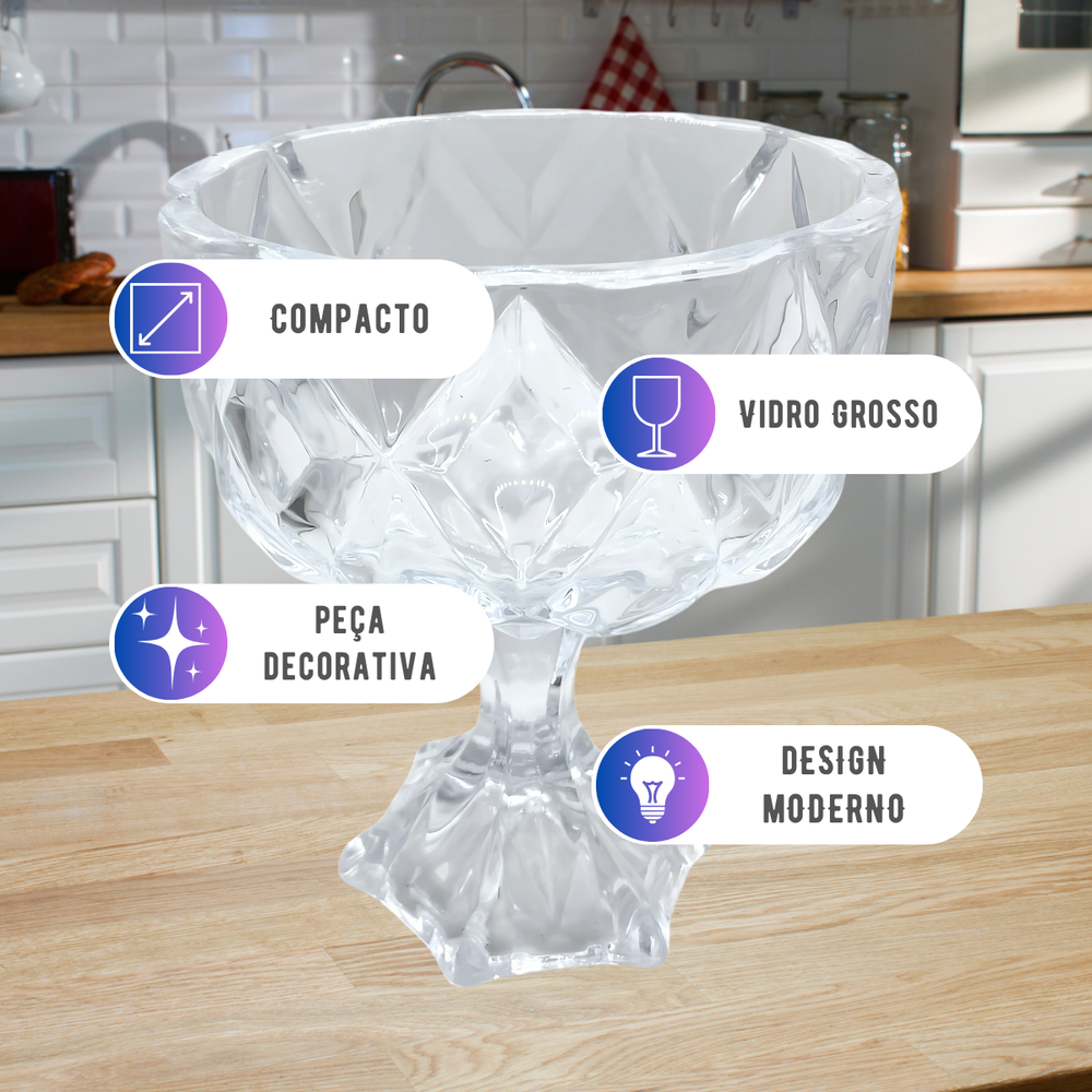 Mini Fruteira Vidro 650ml - A Gourmet