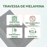 Travessa melamina preta
