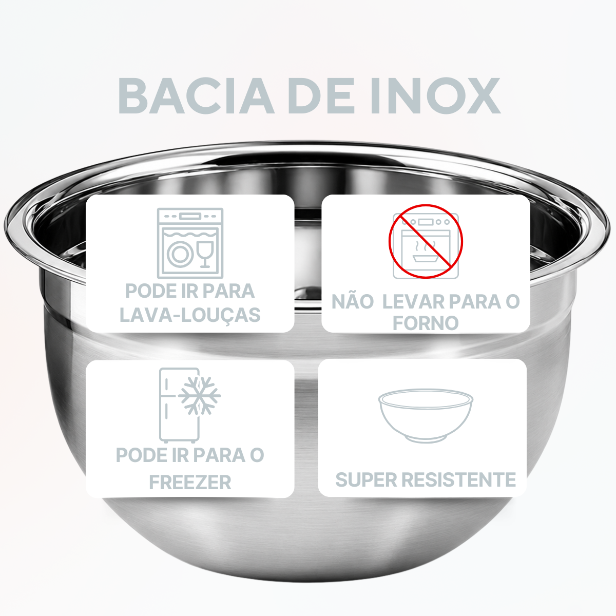 Tigela Bowl Cumbuca Saladeira Aço Inox