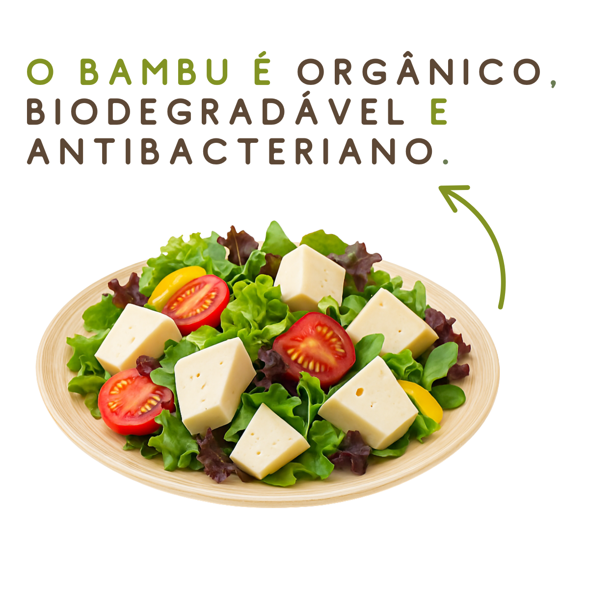 Travessa Redonda Bambu Eco 30cm Tuut Travessa