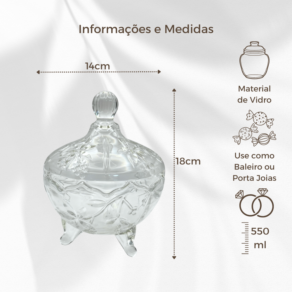 Bomboniere de Vidro 550ml - A Gourmet