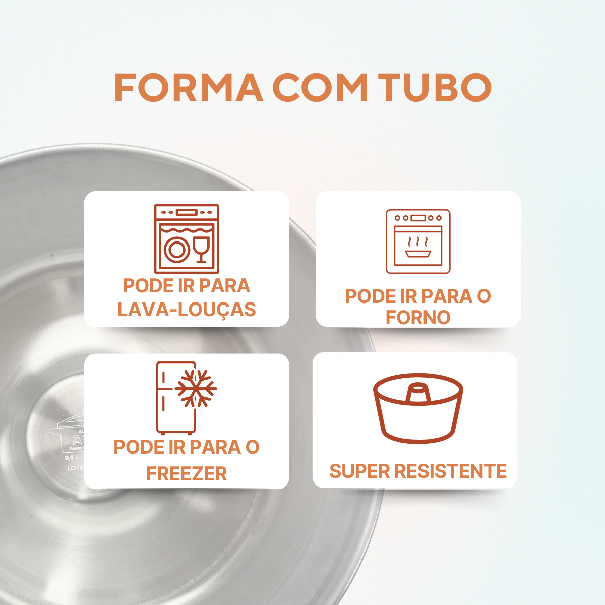 Forma alumínio redonda 9,5L