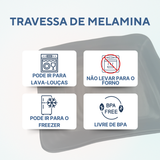 Travessa prato melamina pequeno quadrado