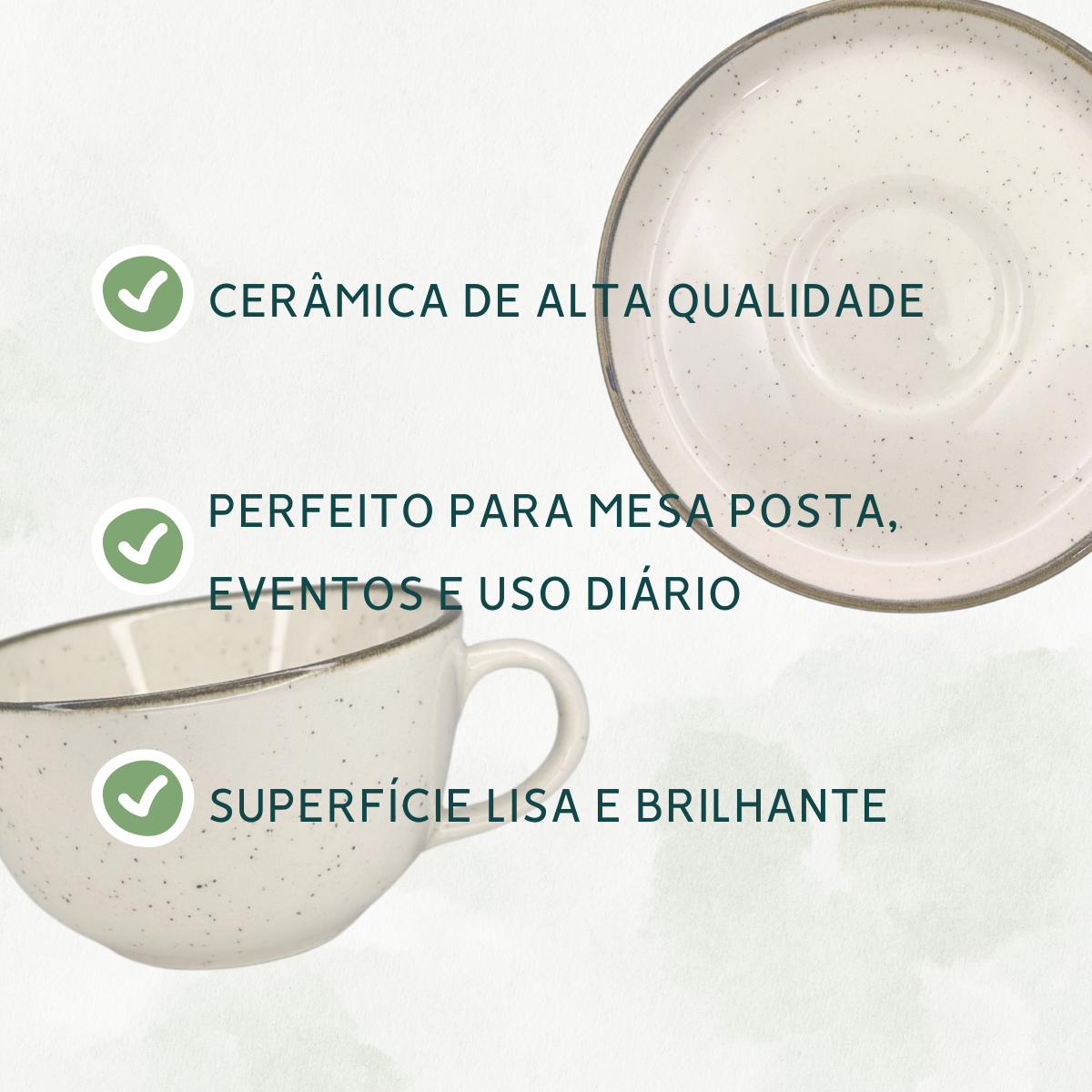 Xicara chá pires duna cerâmica 200ml oxford