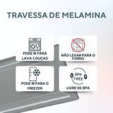 Travessa de Melamina Chumbo - A Gourmet