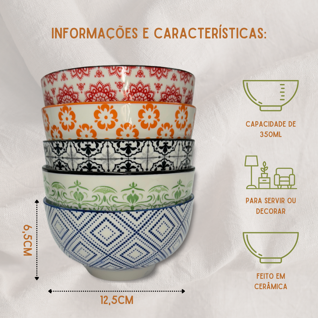 Tigela Cerâmica Estampada 350ml Main Image