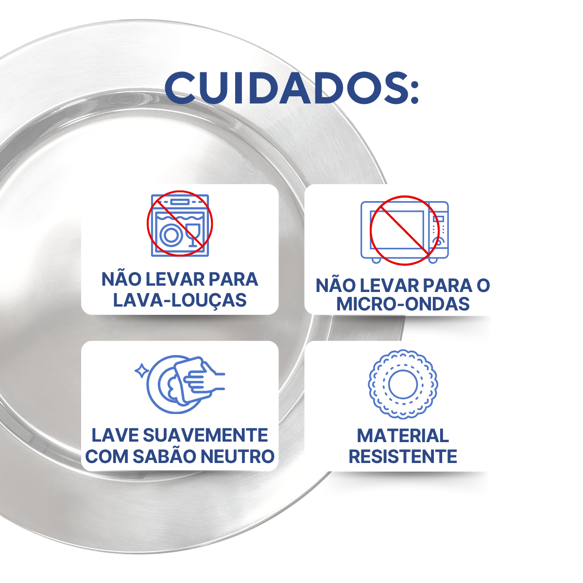 Sousplar Aço Inox 32cm