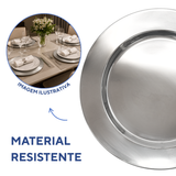 Sousplar Aço Inox 32cm