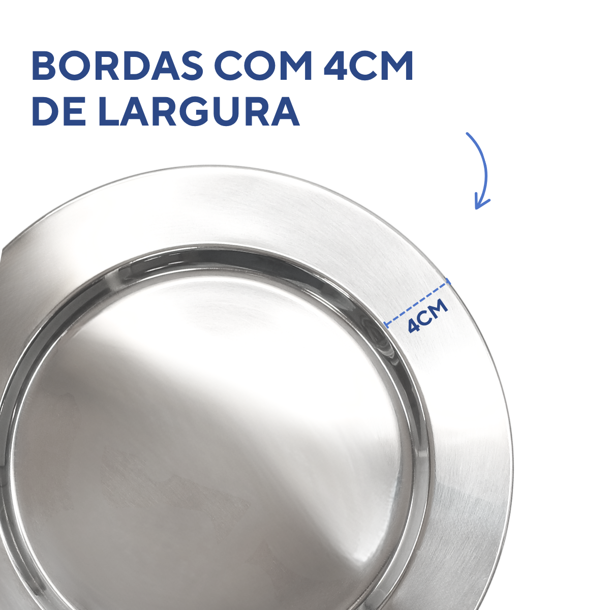 Sousplar Aço Inox 32cm