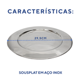 Sousplar Aço Inox 32cm