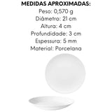 Prato Fundo Coup White Oxford Porcelana 24cm - A Gourmet