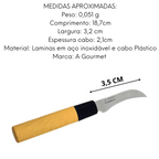 Faca Ásia 3,5¨ em Aço inox Cabo Plástico Etilux