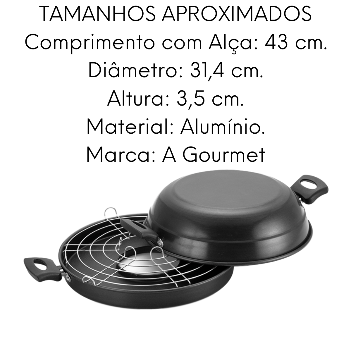 Churrasqueira Para Fogão de Aluminio Antiaderente Erca Aluminios