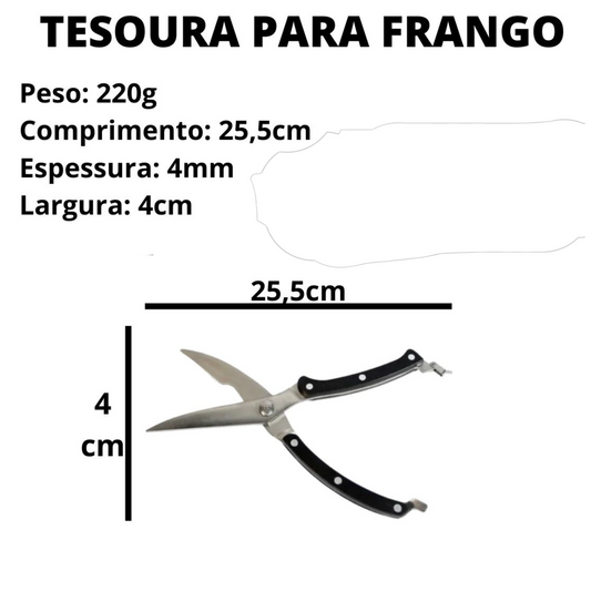 Tesoura Para Frango Premium Aço inox