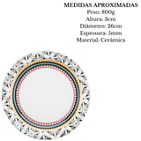 Jogo 16 Peças Porcelana Floreal Luiza em Cerâmica Oxford