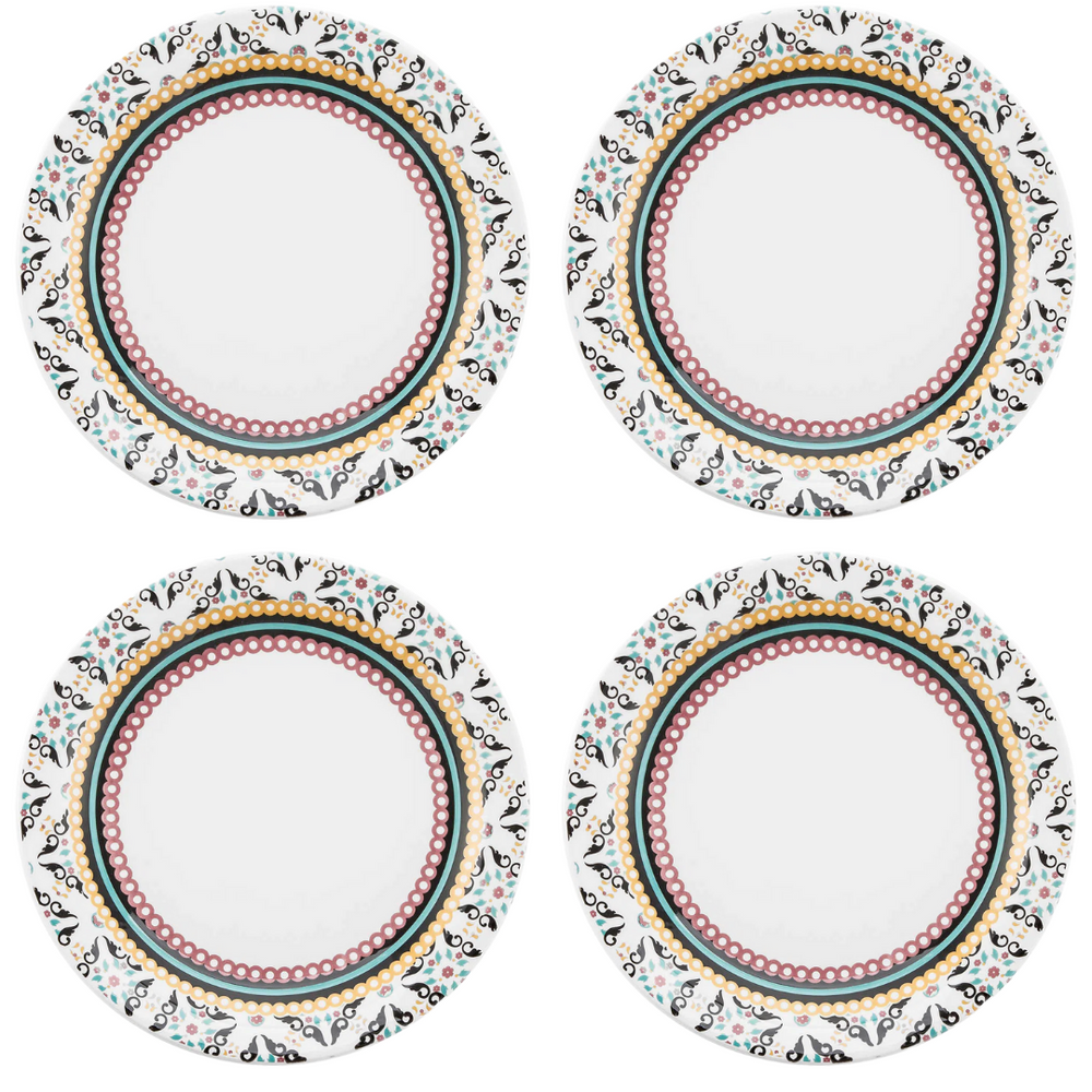 Prato Raso Floreal Luiza 26cm de Cerâmica Oxford