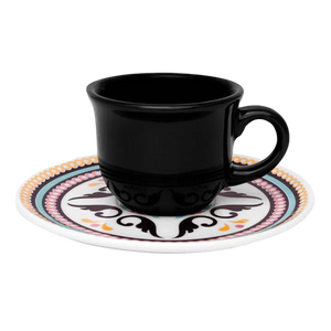 Xicara de Café Com Pires 75ml Floreal Luiza Oxford