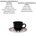 Xicara de Café Com Pires 75ml Floreal Luiza Oxford
