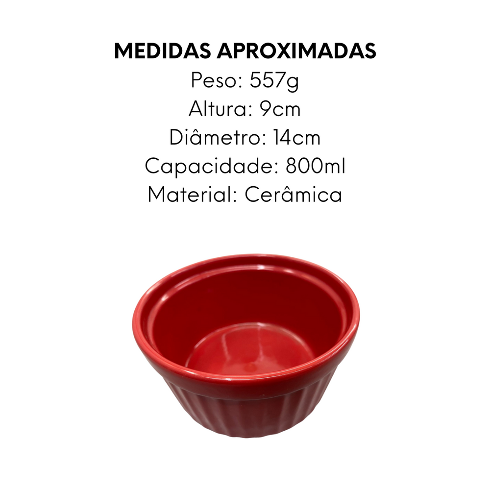 Ramekim Grande Gourmet Vermelho Jomafe