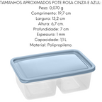 Pote Retangular Organizador Slim Com Divisoria Sortido Jaguar