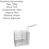 Cesto quadrado fritura arame - A Gourmet