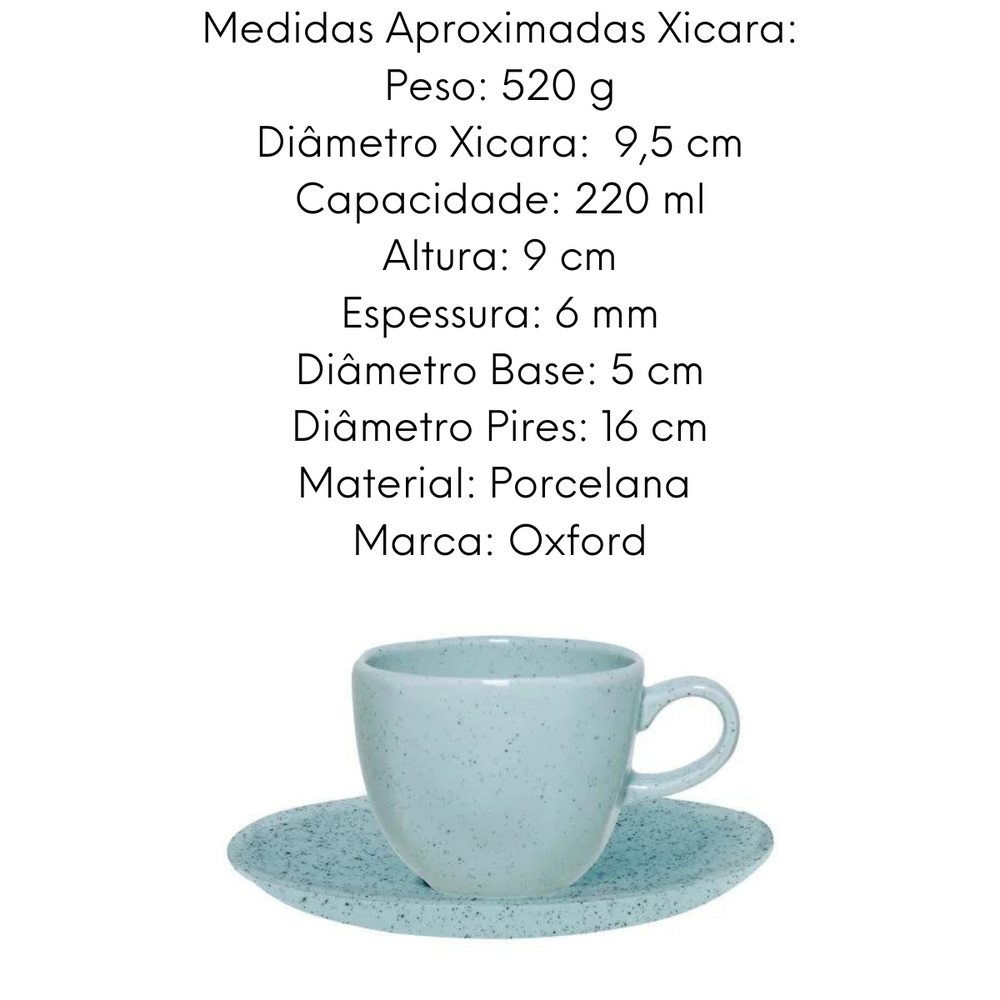 Jogo 16 Peças Blue Bay Oxford em Porcelana - A Gourmet