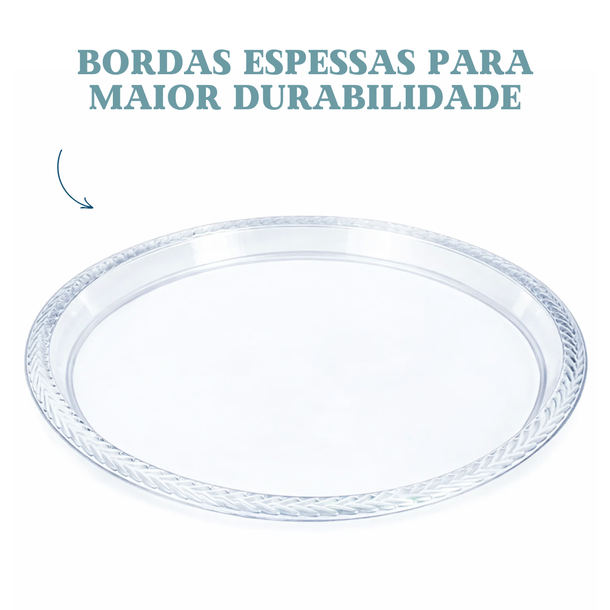 Prato Borda Trançada Poliestireno