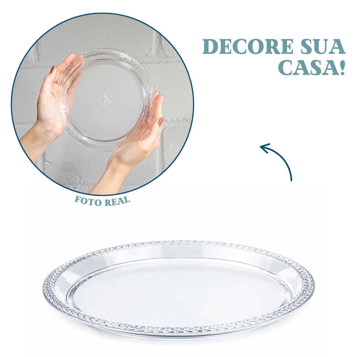 Prato Borda Trançada Poliestireno