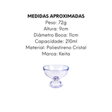 Taça Sobremesa Poliestireno Cristal 210ml Keita