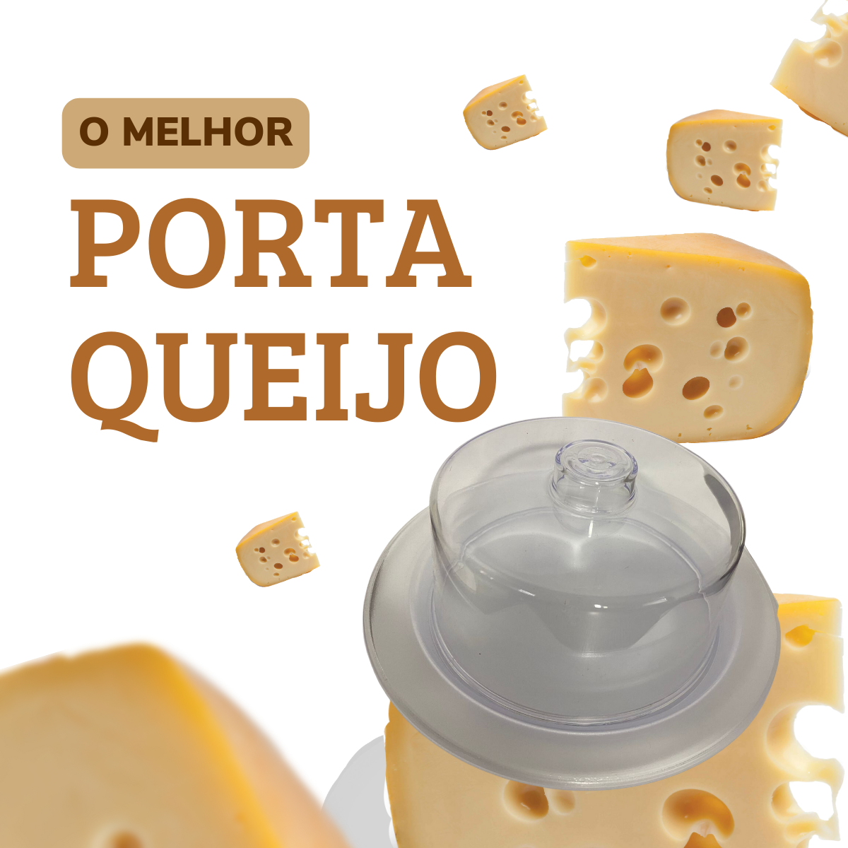 Porta Queijo de Cristal Kenkoi
