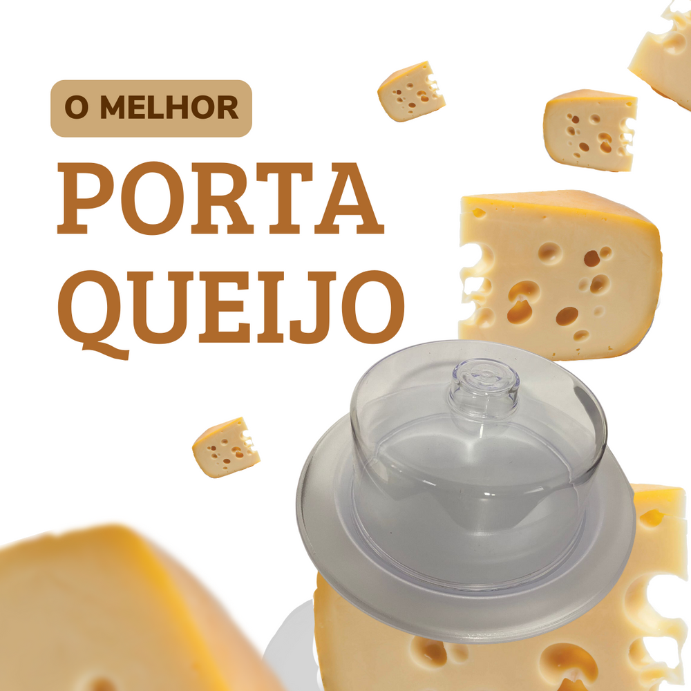 Porta Queijo de Cristal Kenkoi