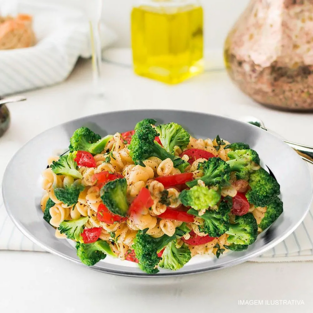 Prato Raso de Aço Inox Grande KeHome