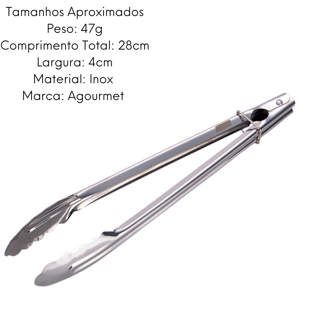 Pegador de Salada em Aço Inox 28cm KeHome