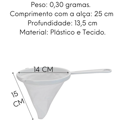 Coador de Pano Cabo de Plastico 14cm