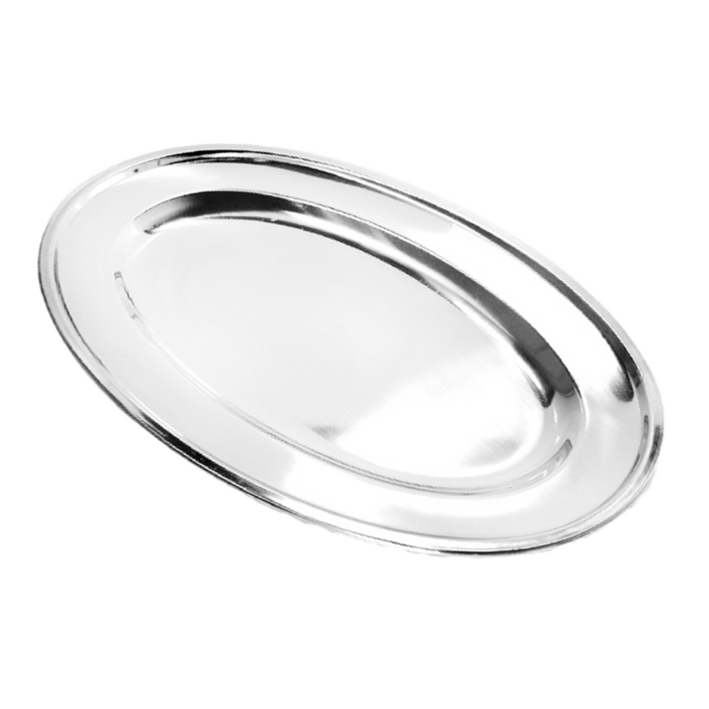 Travessa Servir Oval em Aço Inox 50cm KeHome