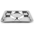 Bandeja em Aço inox Com 6 Divisórias