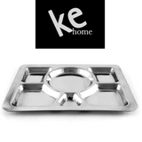 Bandeja em Aço inox Com 6 Divisórias KeHome