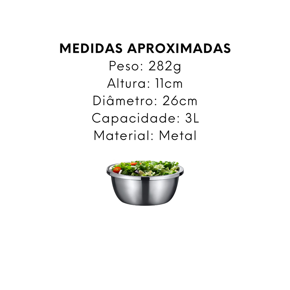 Bacia Metal Europa 3L - A Gourmet