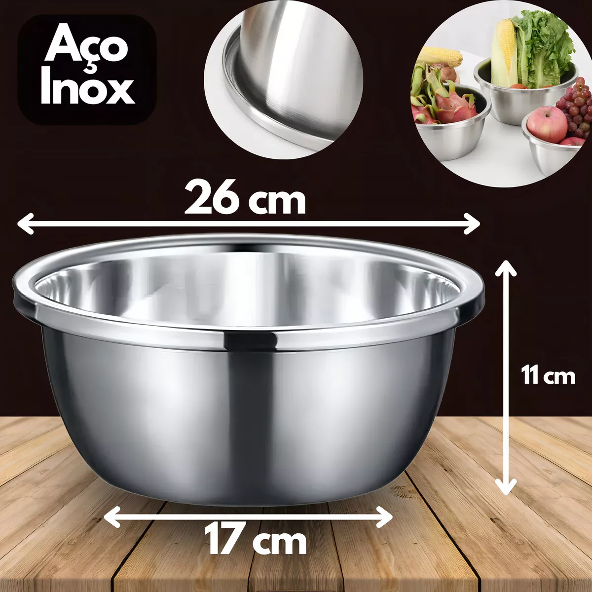 Bacia Metal Europa 3L - A Gourmet