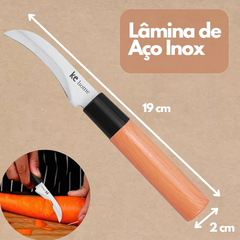 Faca Descascar 3,5° Aço Inox 19cm - A Gourmet