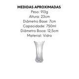 Vaso Decorativo Vidro 23cm - A Gourmet