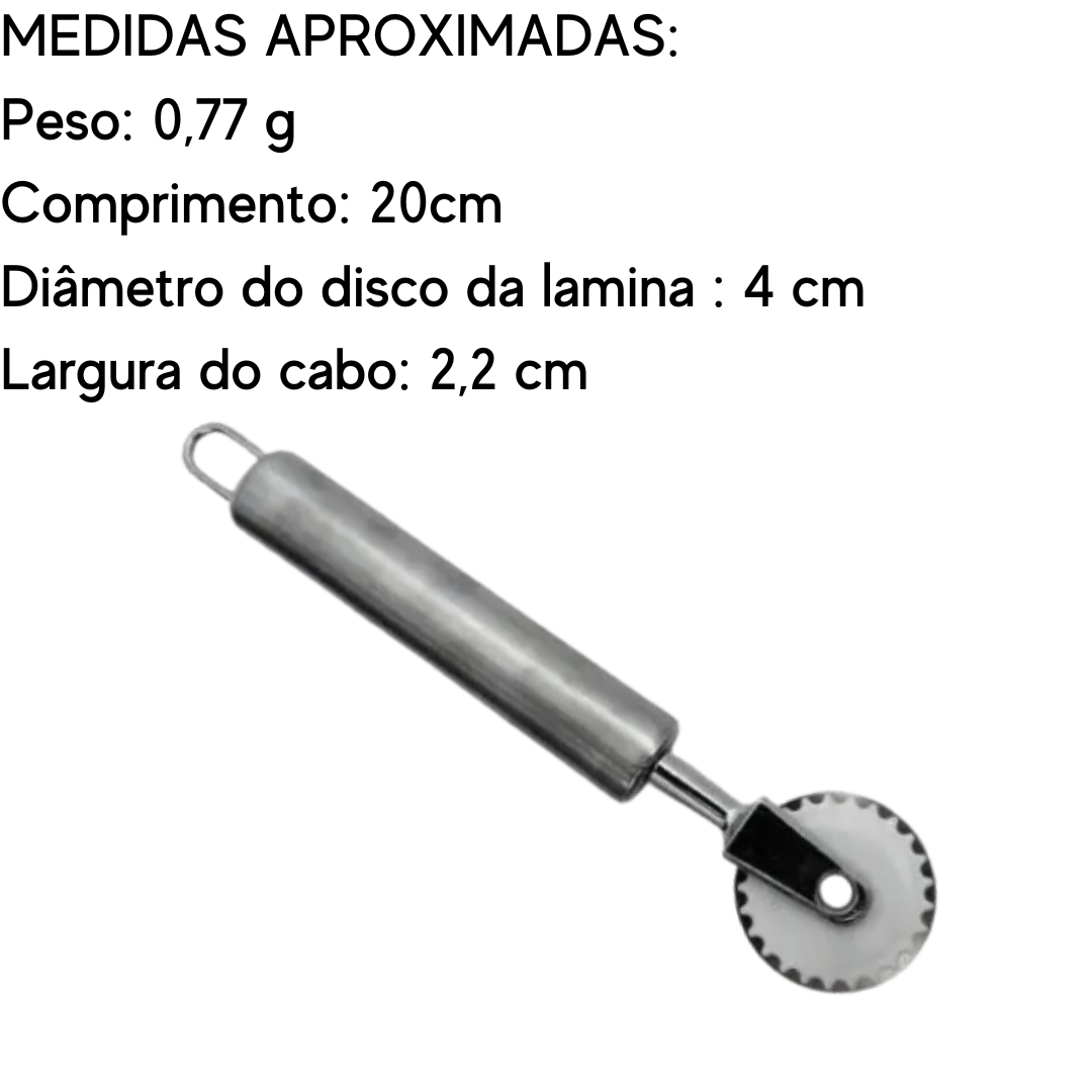 Cortador de Pizza e Fechador de Pastel em Aço Inox KeHome